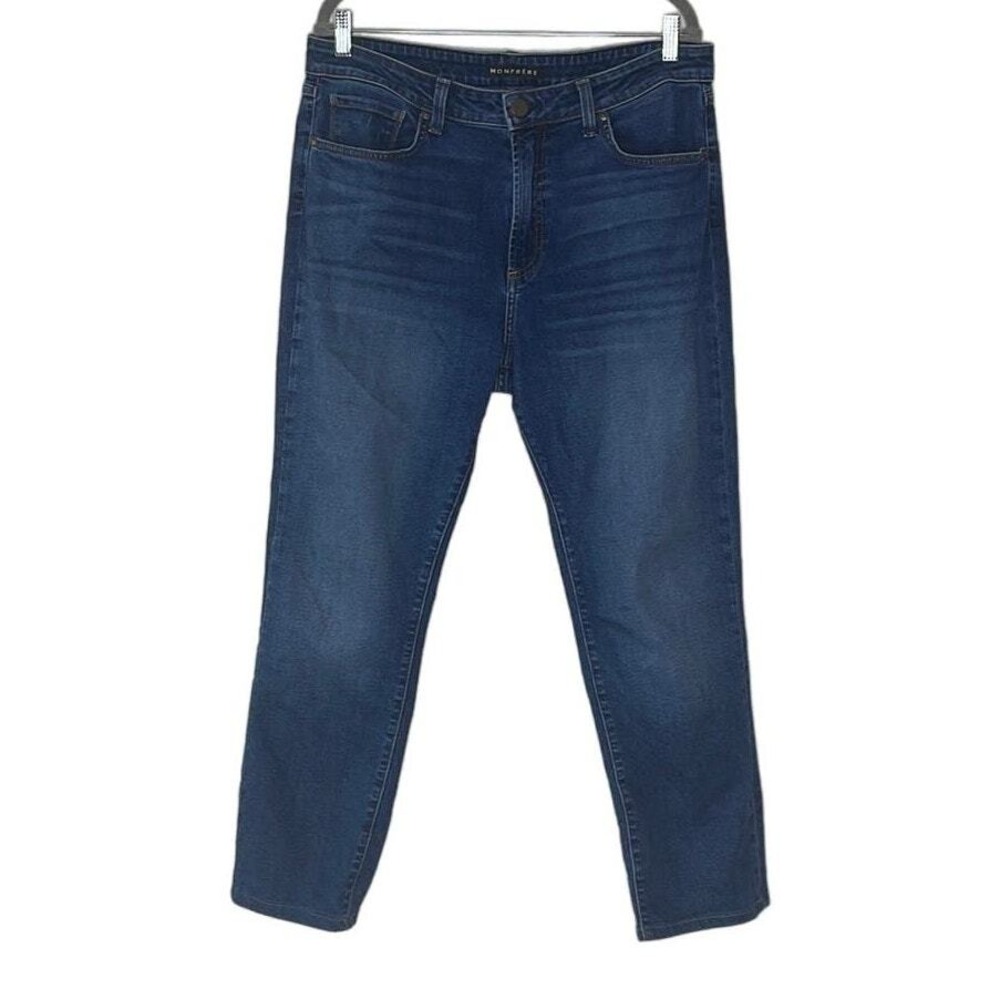 MONFRERE BRANDO TINT INDIGO ‎ SLIM STRAIGHT DENIM  SIZE 36